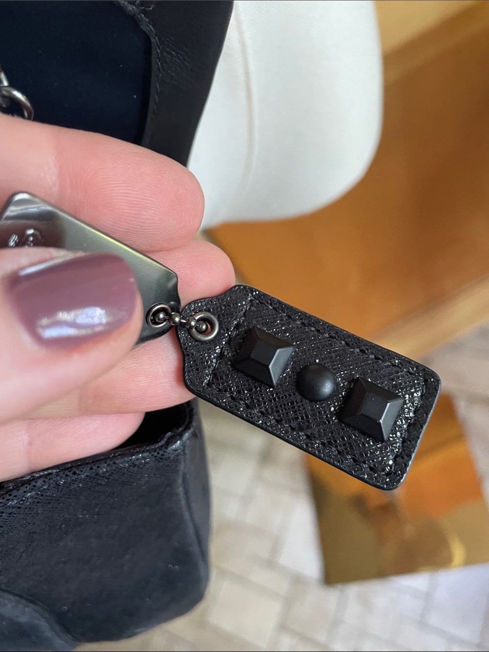 Coach KRISTIN Studded Crossbody Bag Chain Strap Two Hangtags Collector Piece - Picture 10 of 14